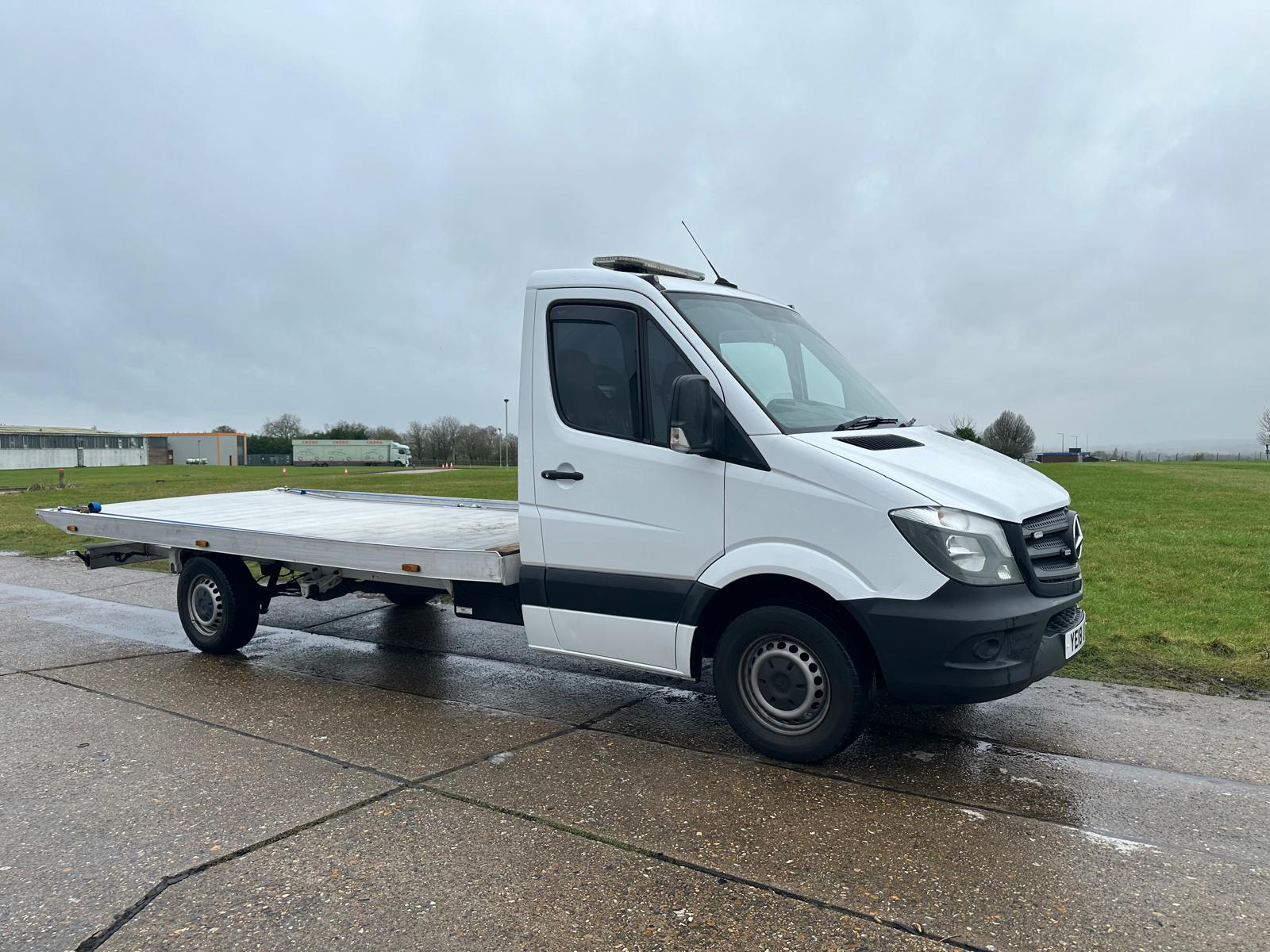BHX Logistics Mercedes Sprinter flatbed vehicle transporter
