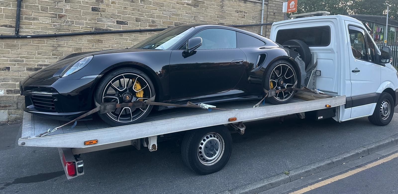 Porsche 911 Turbo specialist vehicle transportation by BHX Logistics